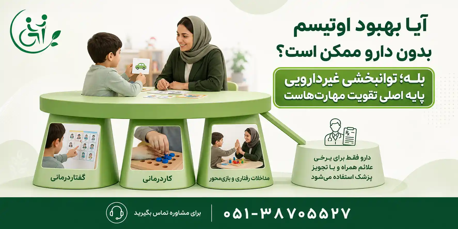 بهبود و توان&zwnj;بخشی اوتیسم بدون دارو