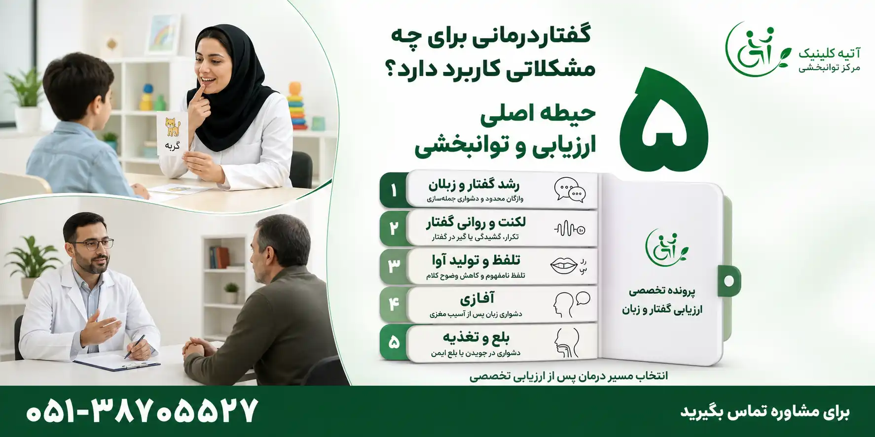 مشکلات قابل درمان با گفتاردرمانی