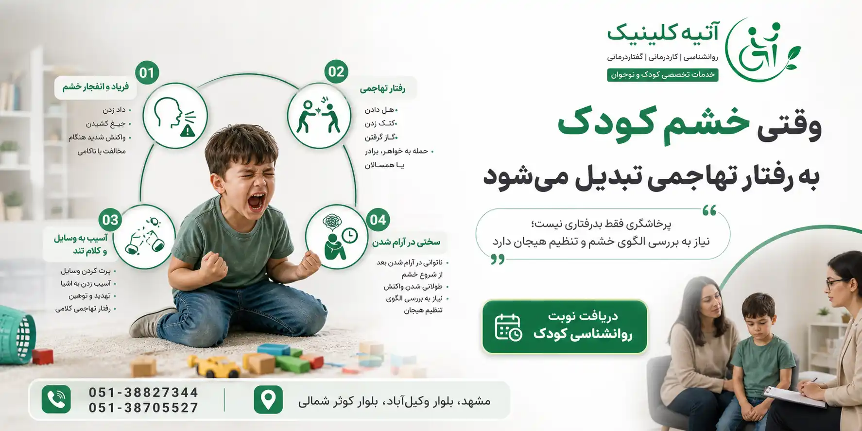 وقتی خشم کودک به رفتار تهاجمی تبدیل می‌شود