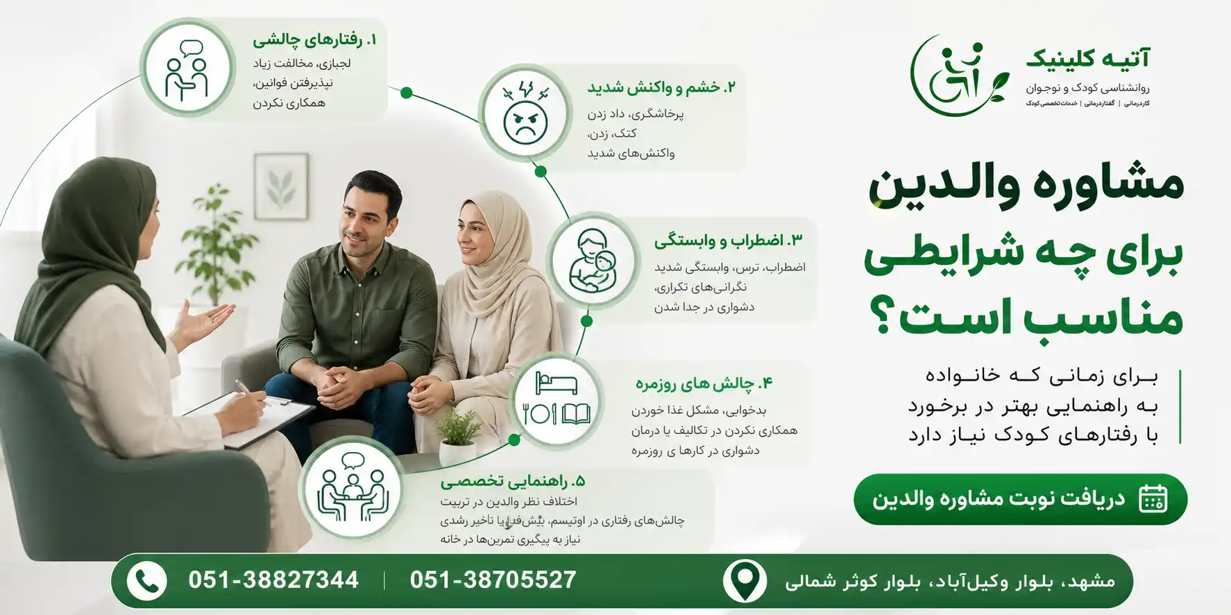 خدمات مشاوره والدین 1 مشاوره والدین برای چه شرایطی مناسب است؟
